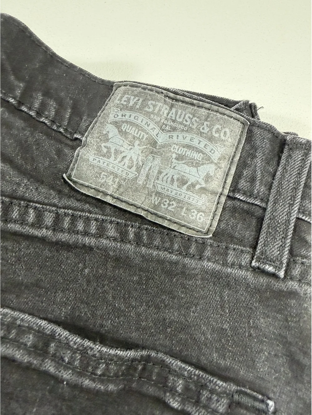 Levi’s 514 Straight Fit Jeans Mens 32x36 Black Wash Denim Pants